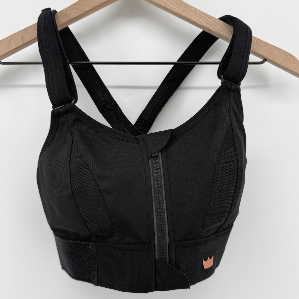 Shefit Ultimate Sports Bra Black Women M High Impact Front Close Active